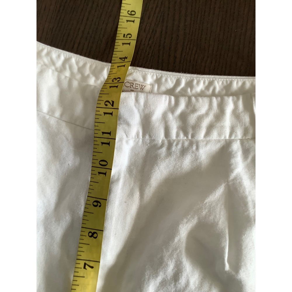J. Crew Womens White Linen Blend Wide Leg Pleated High Rise Pants Size 12 - Picture 12 of 12